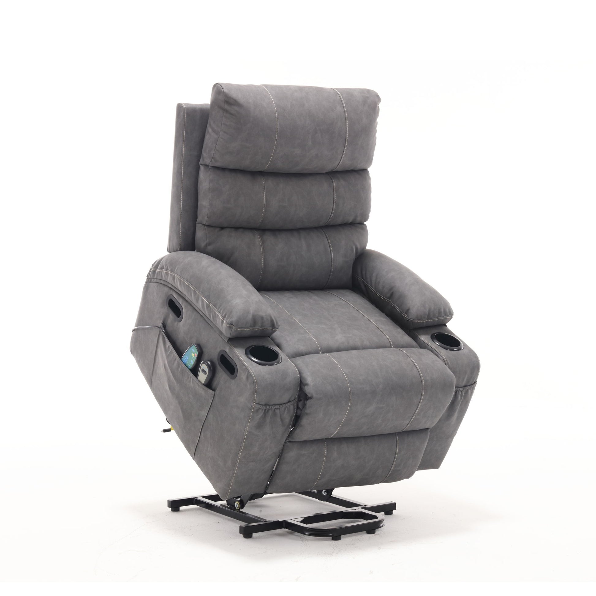 Cozy Electric Power Lift Recliner Chair Sofa For Elderly With Vibration Massage And Lumbar Heat