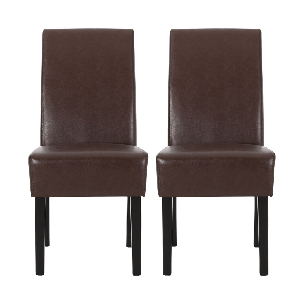 Contemporary Dining Chair With Rubberwood Legs (Set of 2)