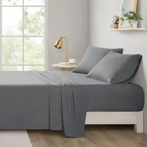 All Season Wrinkle-Free Sheet Set - Charcoal