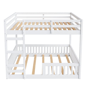 Stylish Bunk Bed With Ladder And Guardrails