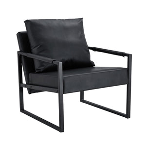 Classic Metal Frame Sofa Ergonomically Designed, A Perfect Blend Of Modern And Industrial Styles - Black