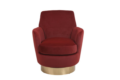 Swivel Barrel Chair, Swivel Accent Chairs Armchair For Living Room, Reading Chairs For Bedroom Comfy, Round Barrel Chairs With Gold Stainless Steel Base