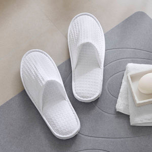 Waffle - Premium Slippers - White