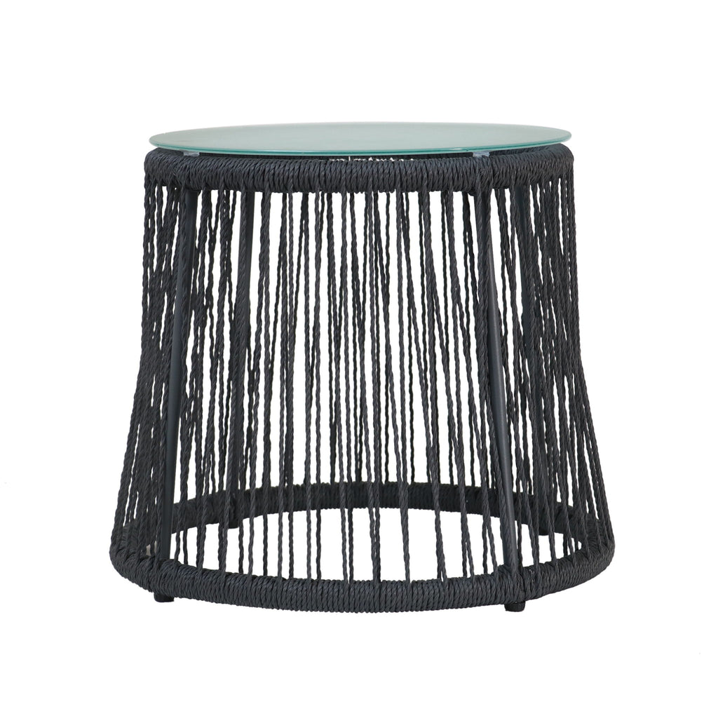 Boho Southport - Side Table With Glass Top