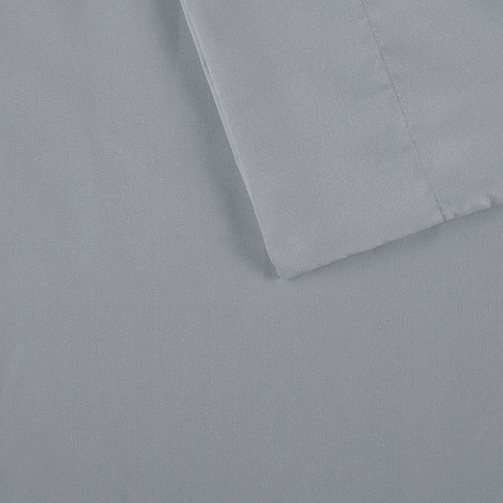 Microfiber - Sheet Set With Side Storage Pockets - Gray