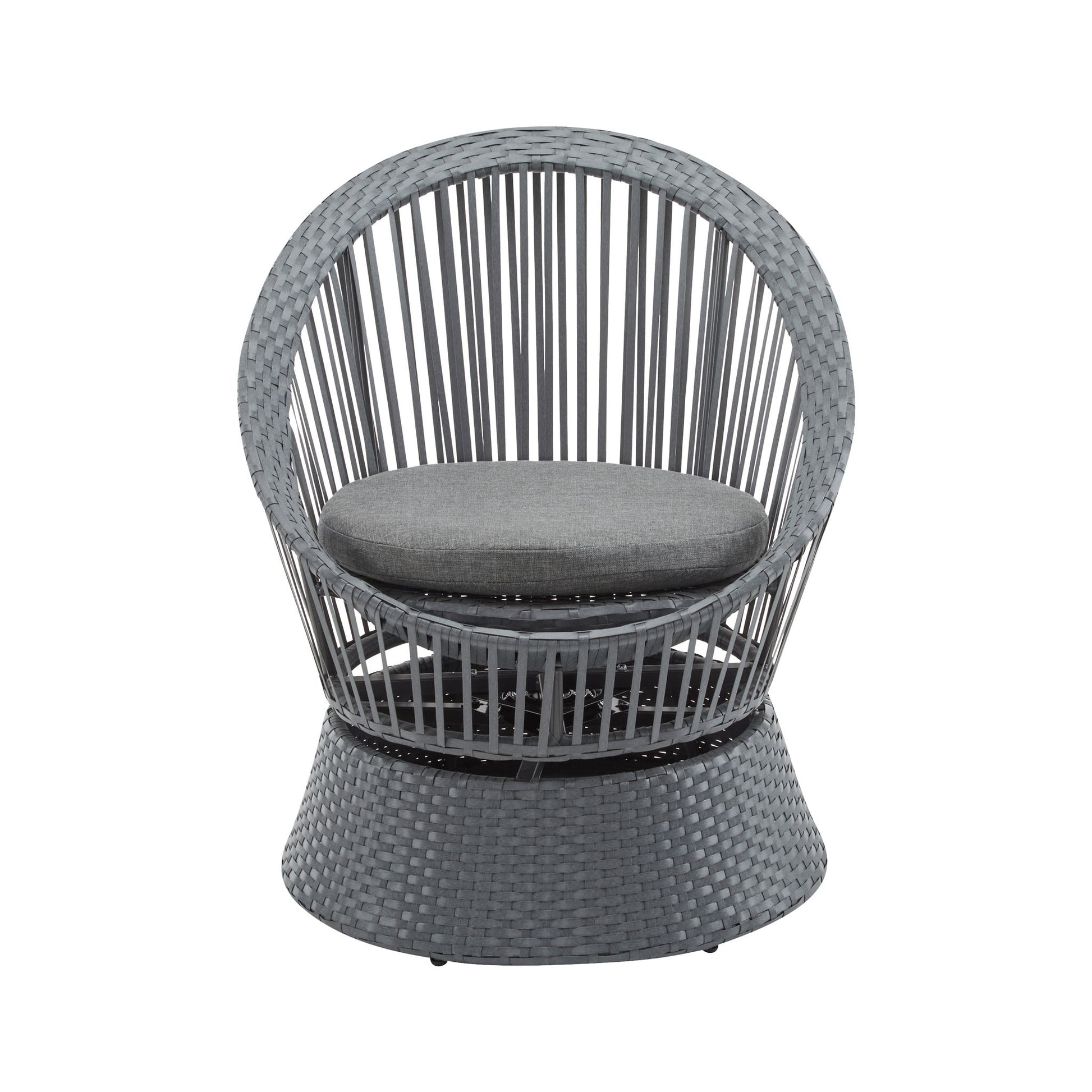 Modern Swivel Wicker Lounge Chair With Round Design