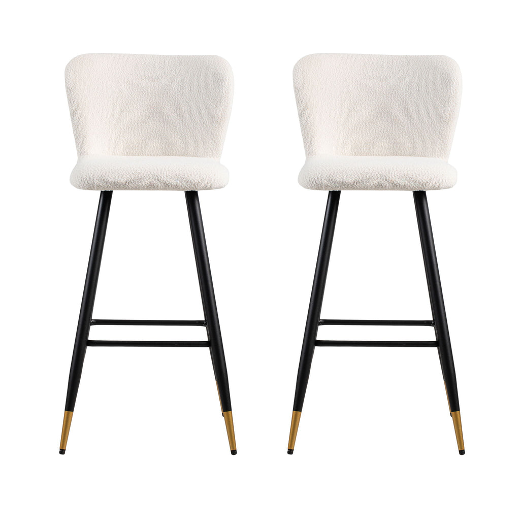 Modern Style Barstool, Tipped Ends, Suitable For Various Decoration Styles - White