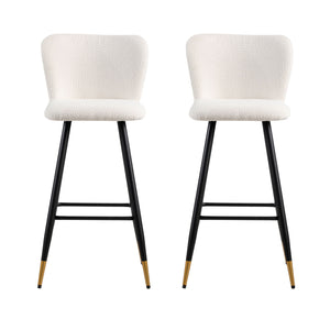 Modern Style Barstool, Tipped Ends, Suitable For Various Decoration Styles - White