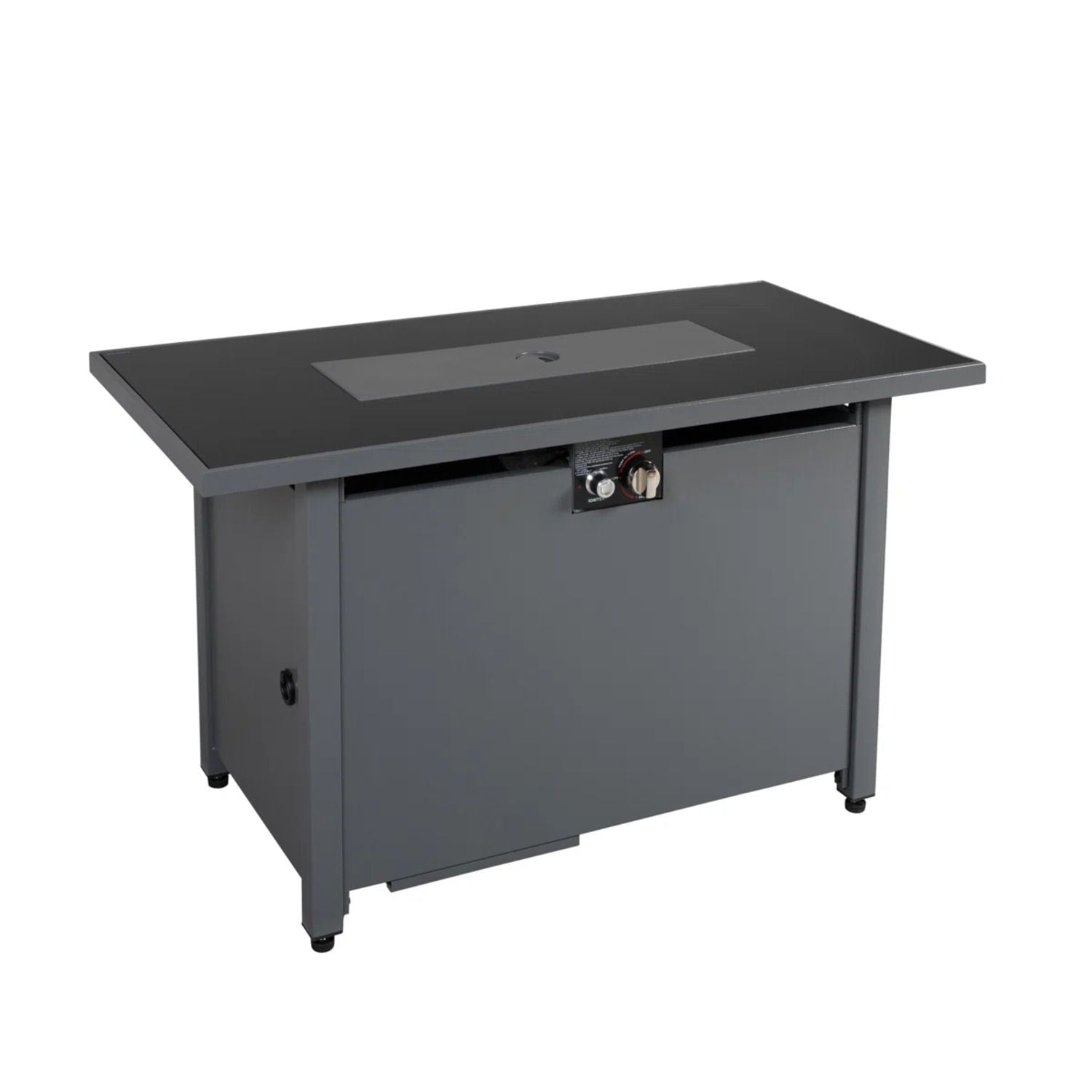 Rectangular Fire Pit With Frame Elegant Design