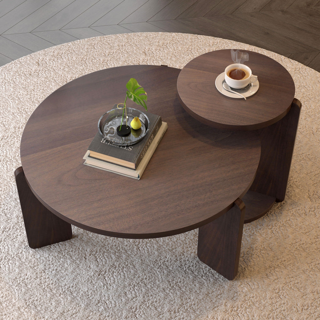 Round Coffee & End Table Set