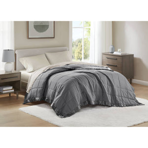 Windom - All Season Hypoallergenic Twin Blanket With 3M Scotchgard - Charcoal