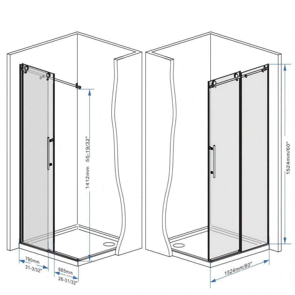 Frameless Shower Door With Handle