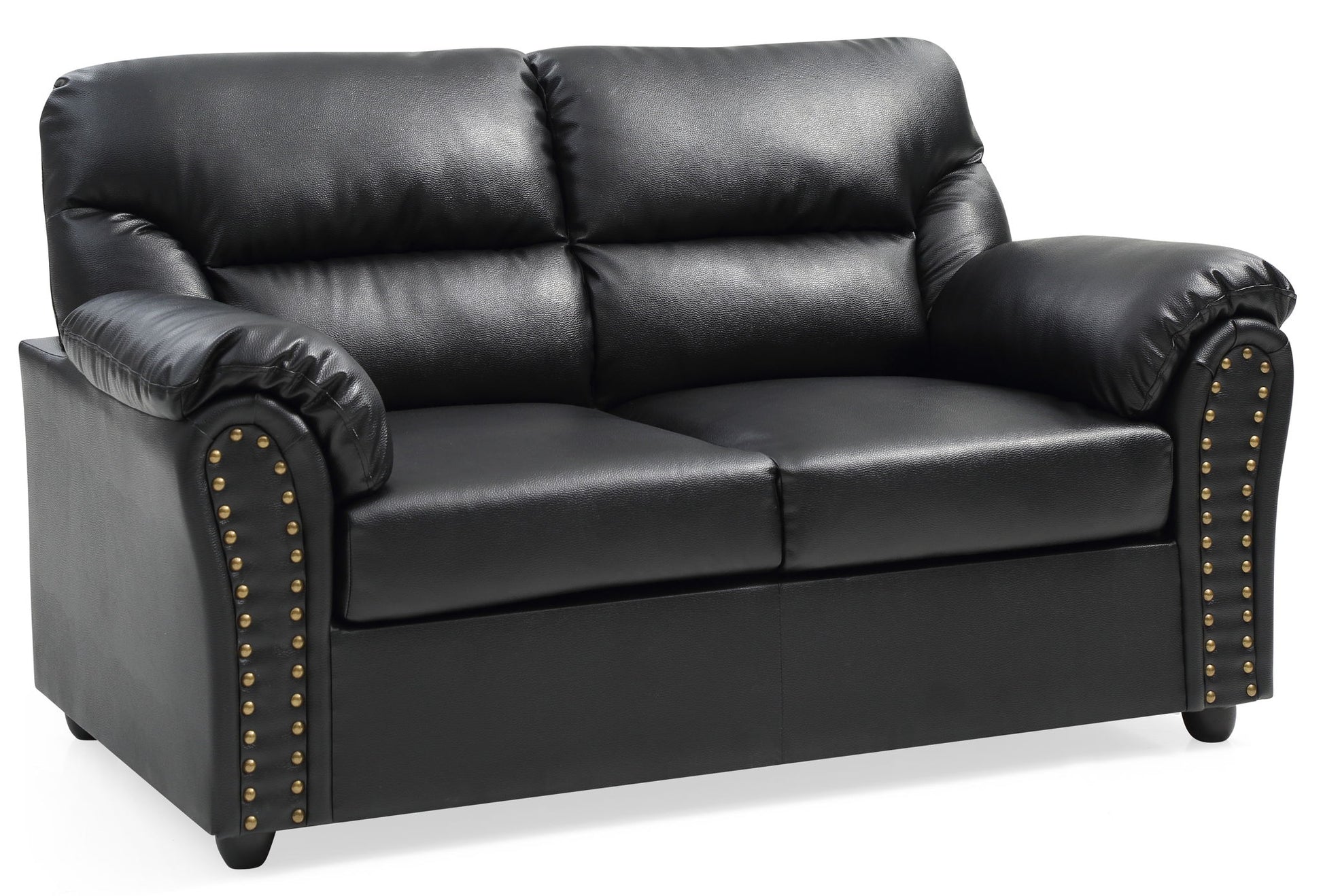 Padded Love Seat For Modern Living - Black