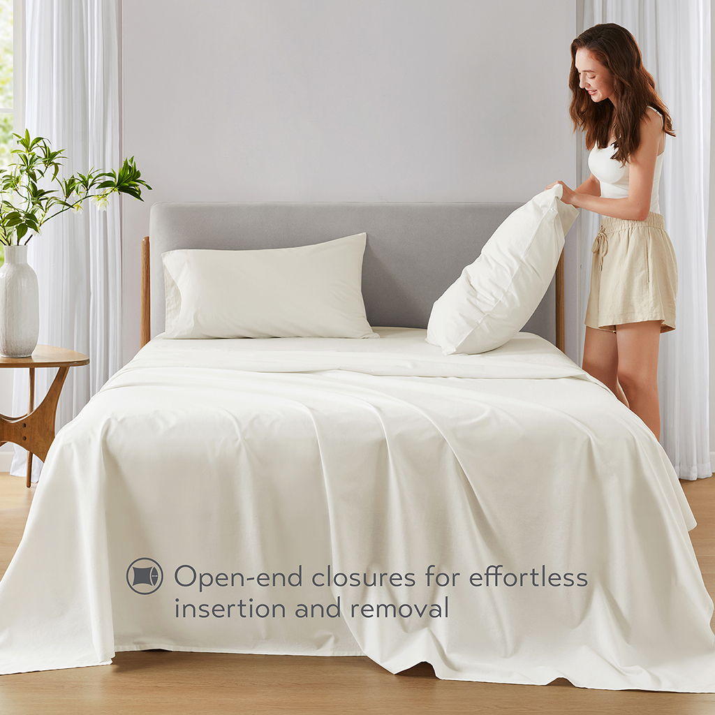 Cotton 144TC - California King Solid Sheet Set - Ivory