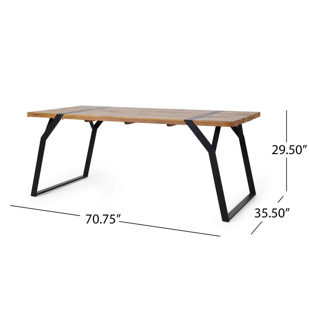Zora - Dining Table Industrial & Iron Table - Black