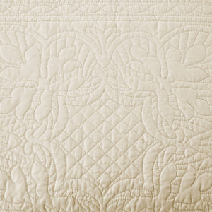 Tuscany - Twin 6 Piece Reversible Scalloped Edge Daybed Cover Set - Cream