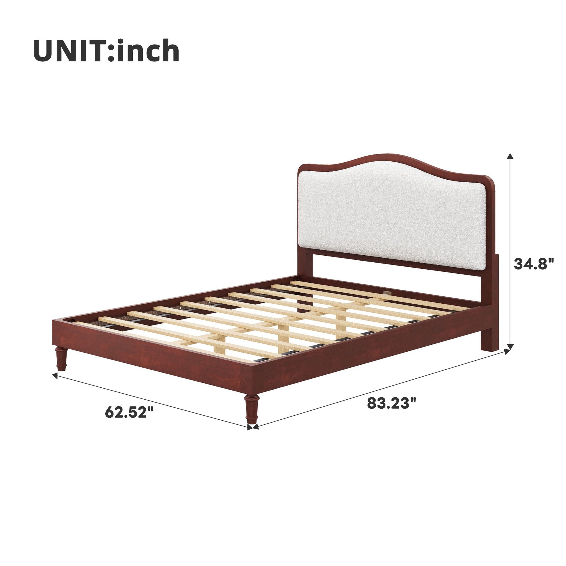 Platform Bed With Upholstered Headboard