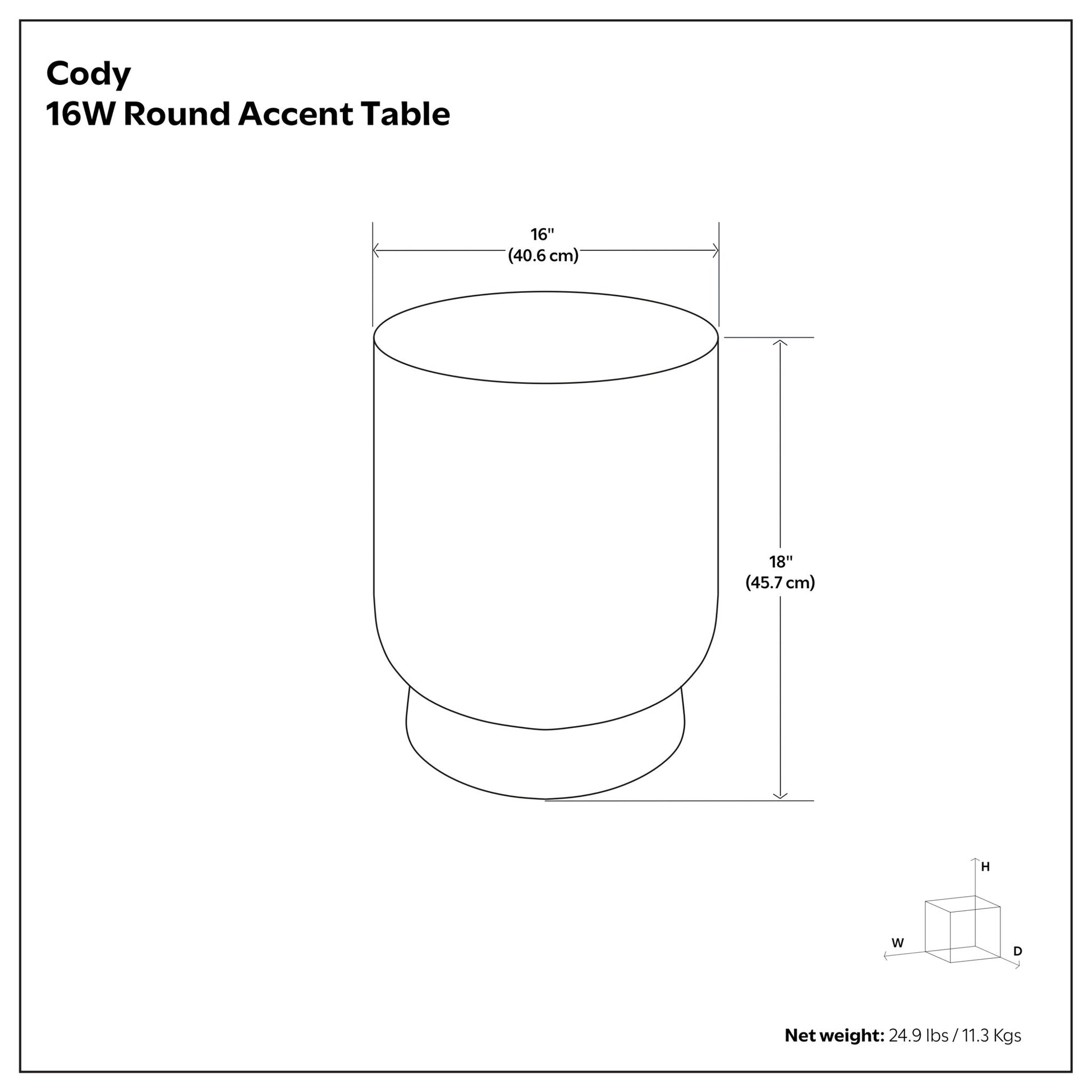 Cody - Cast Aluminum Side Table - Bronze