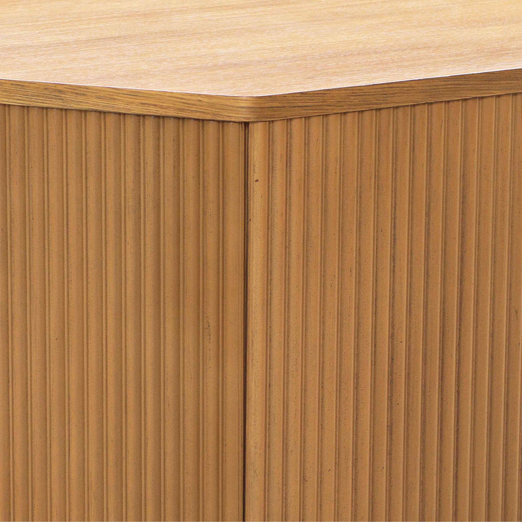 Honey - Fluted Hexagon Coffee Table - Natural