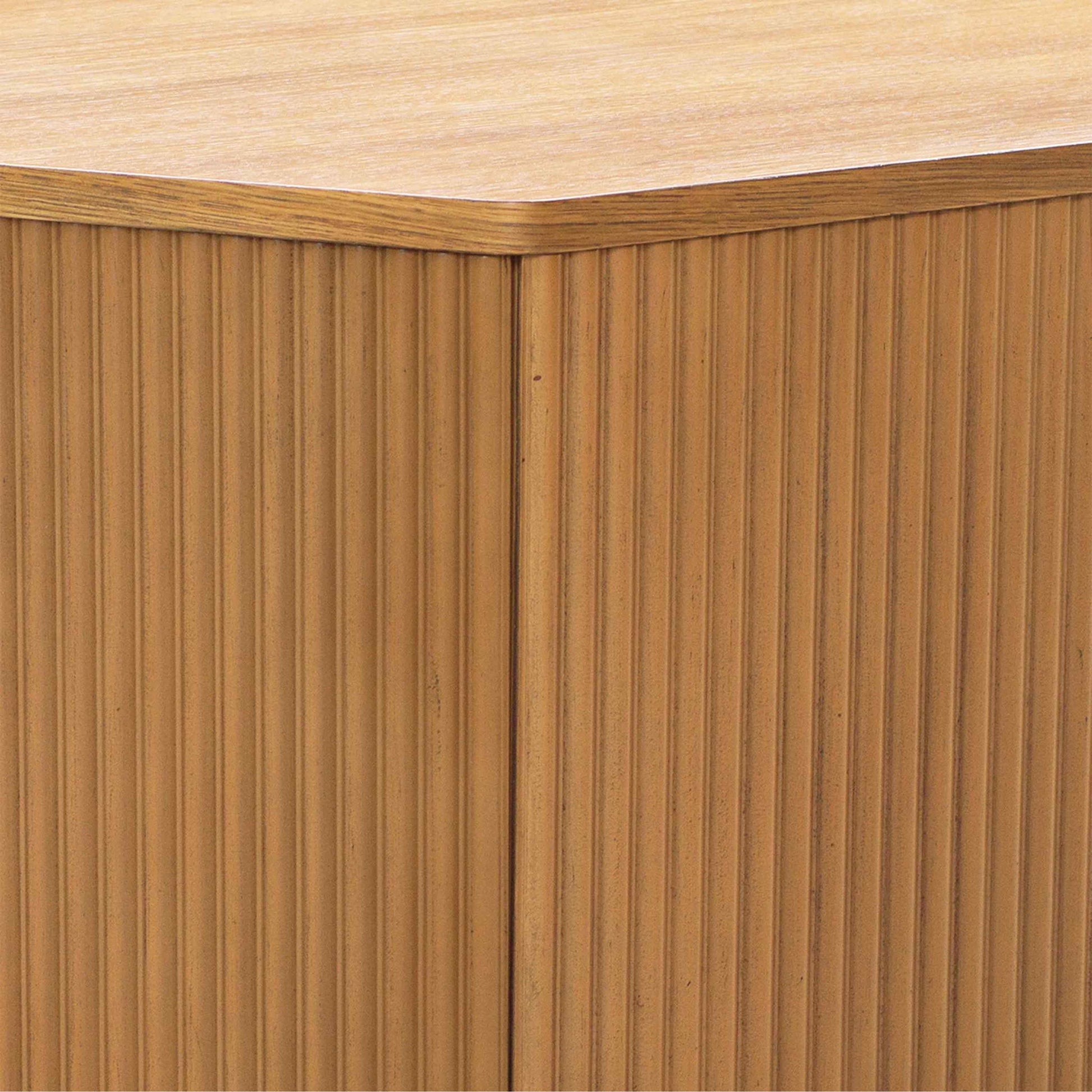 Honey - Fluted Hexagon Coffee Table - Natural