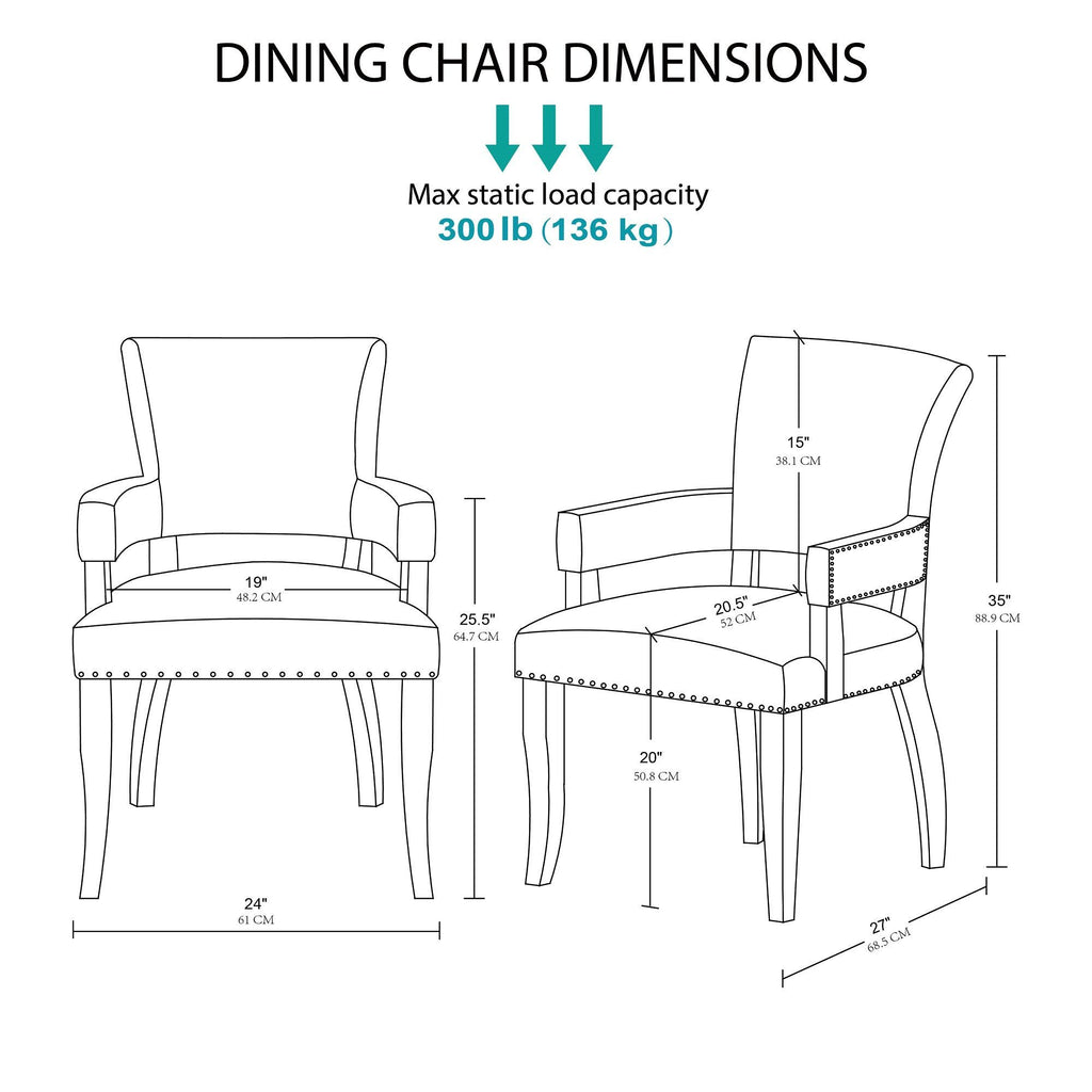Dawson - Arm Dining Chair - Brown