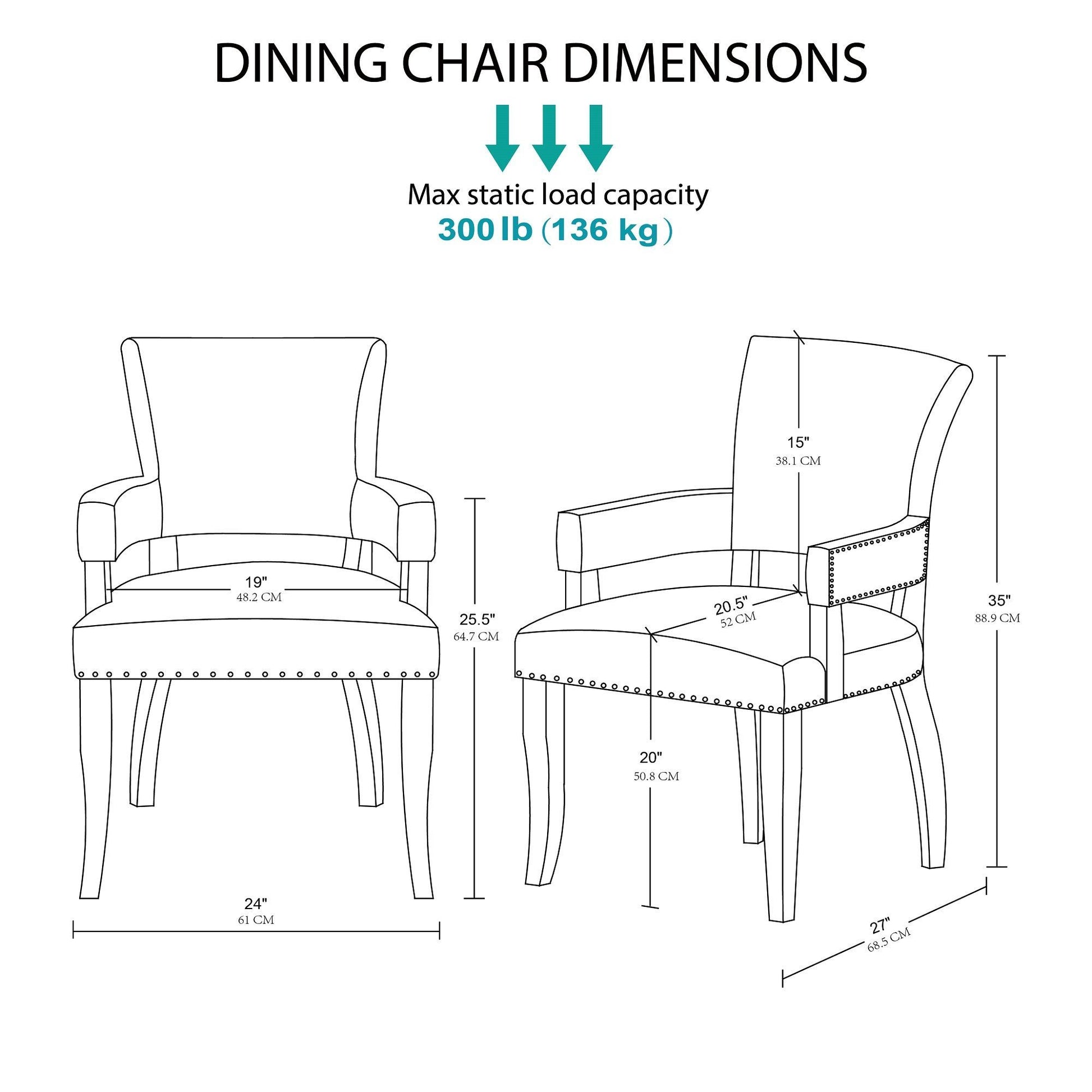 Dawson - Arm Dining Chair - Brown