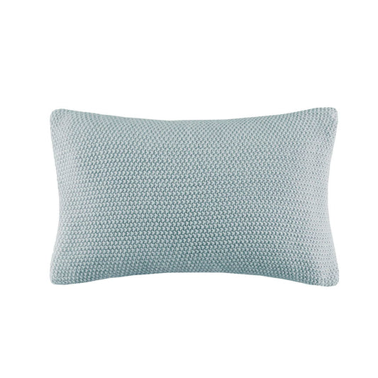 Bree Knit - Oblong Pillow Cover - Light Blue