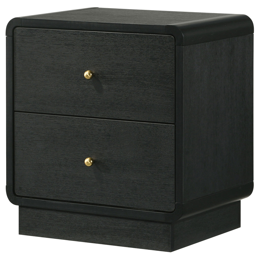 Burton - 2 Drawer Nightstand - Black