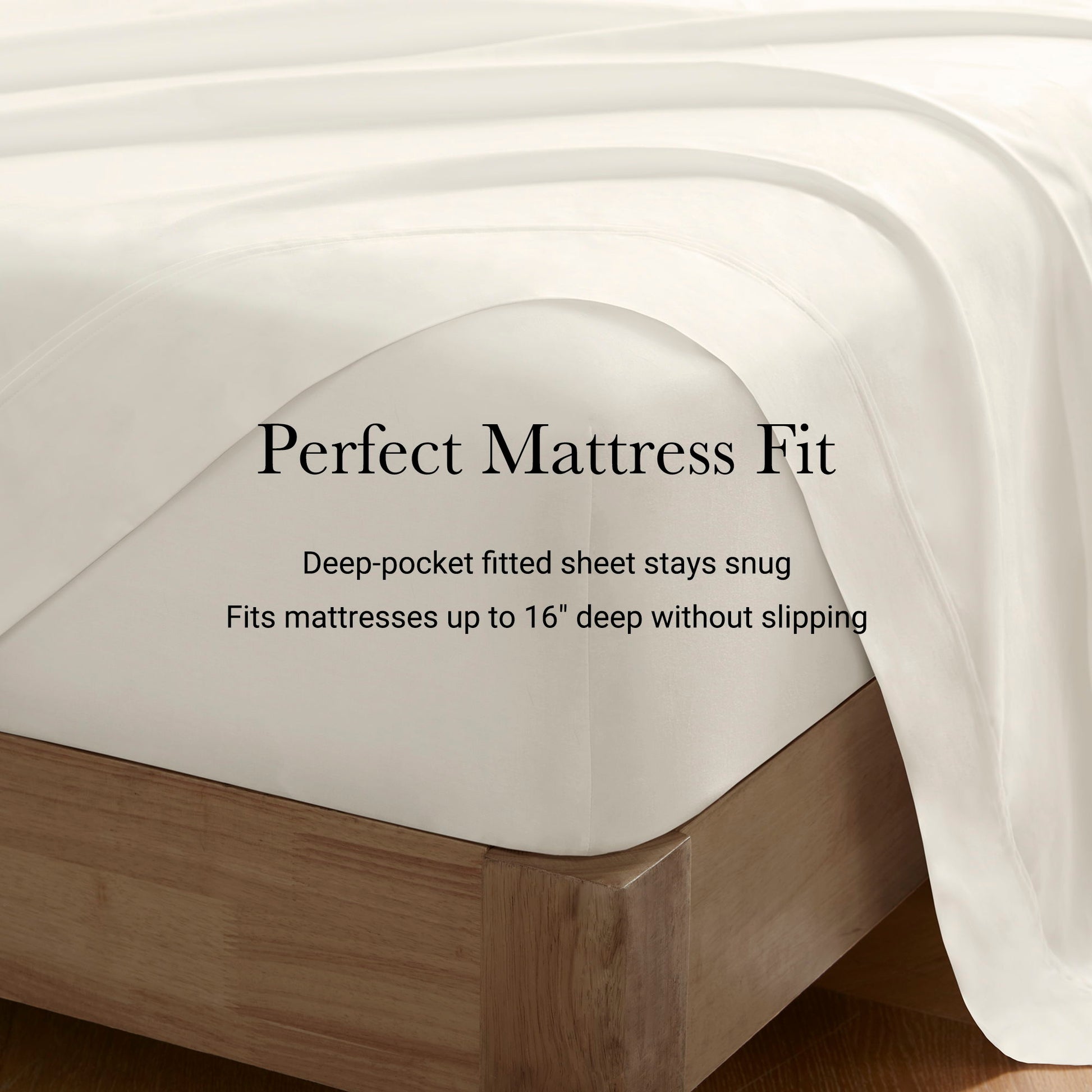 California King Sateen Sheet Set - Off-White