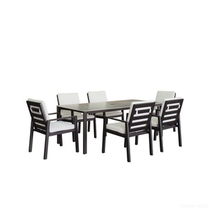 Verona - Dining Chair (Set of 2) - Dark Espresso / Gray / Off White