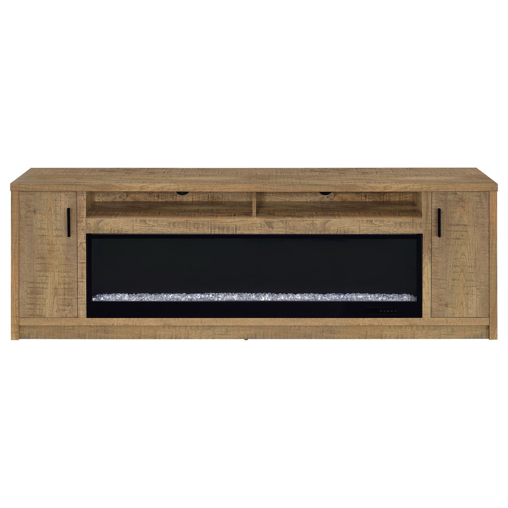 Nevada - Fireplace TV Stand With Flame Visualizer - Brown