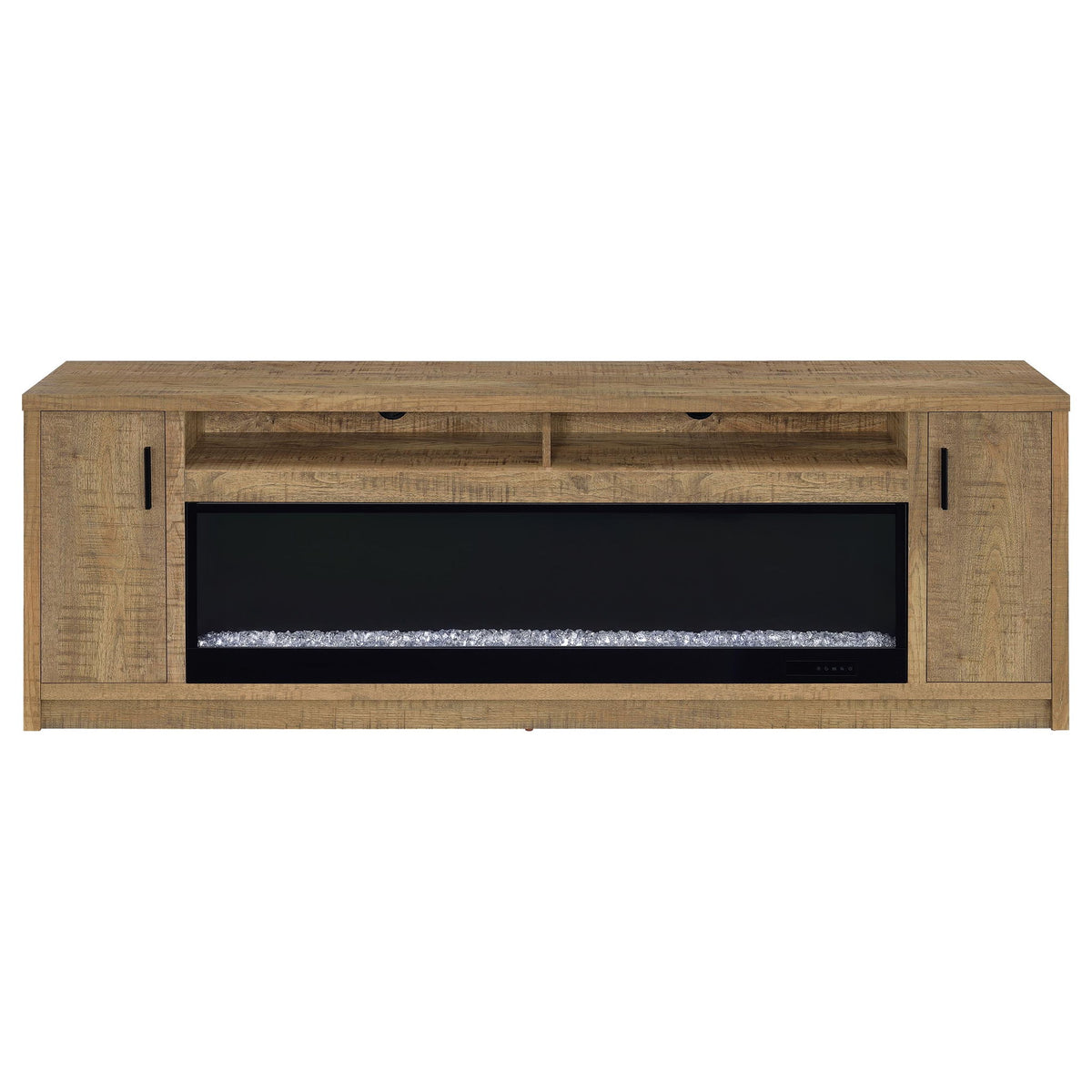 Nevada - Fireplace TV Stand With Flame Visualizer - Brown