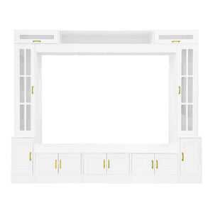 Wall Unit Entertainment Center With Bookshelves For TVs Up To 80"