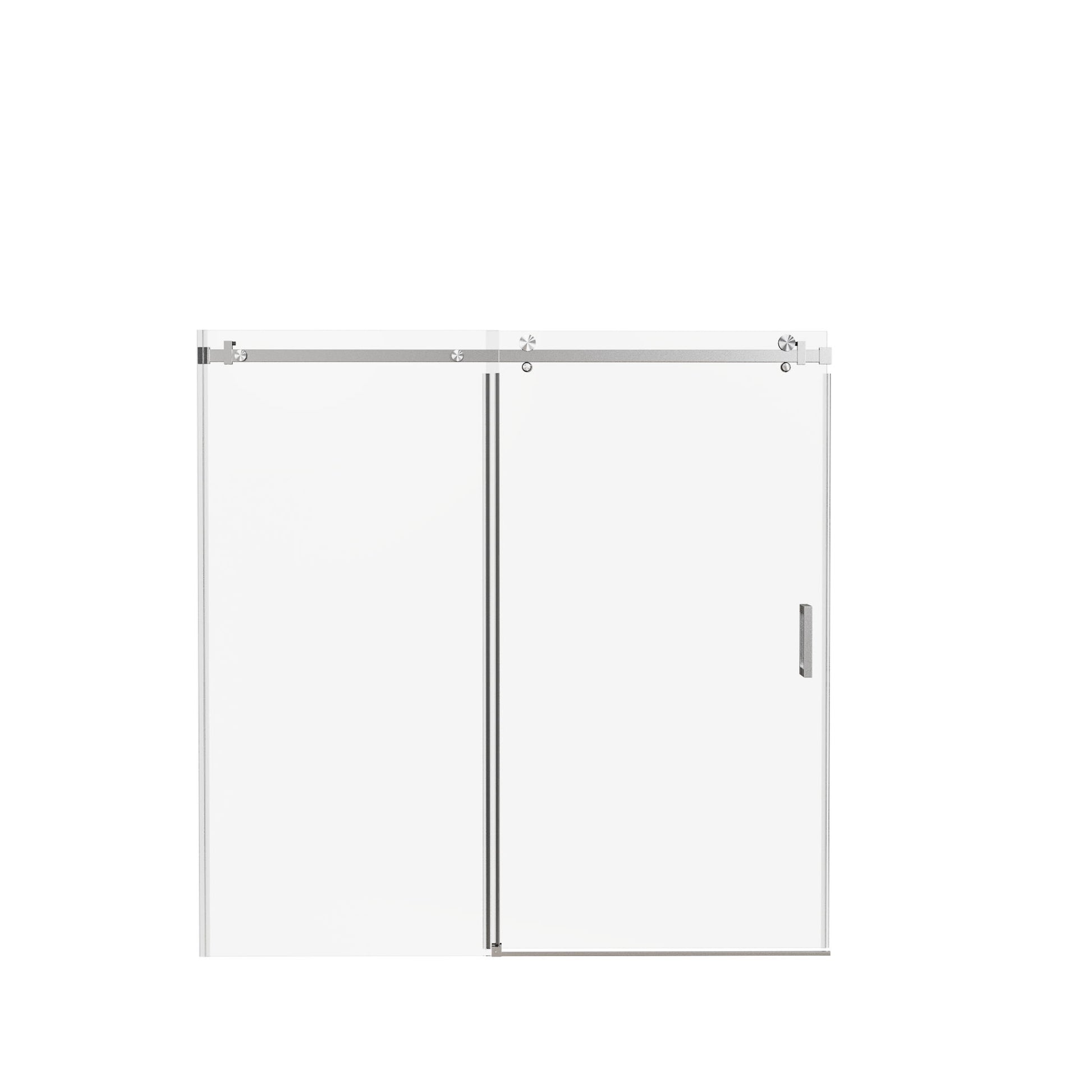 Frameless Single Sliding Shower Door, Sgcc Tempered Glass, Reversible