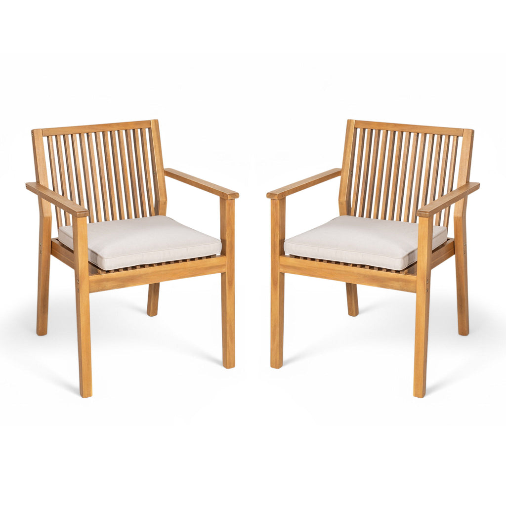 Patio Dining Chair, Comfortable Waterproof Seating (Set of 2)