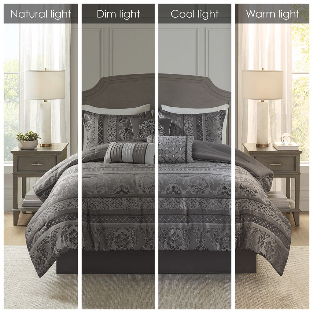 Bellagio - 7 Piece Comforter Set - Gray
