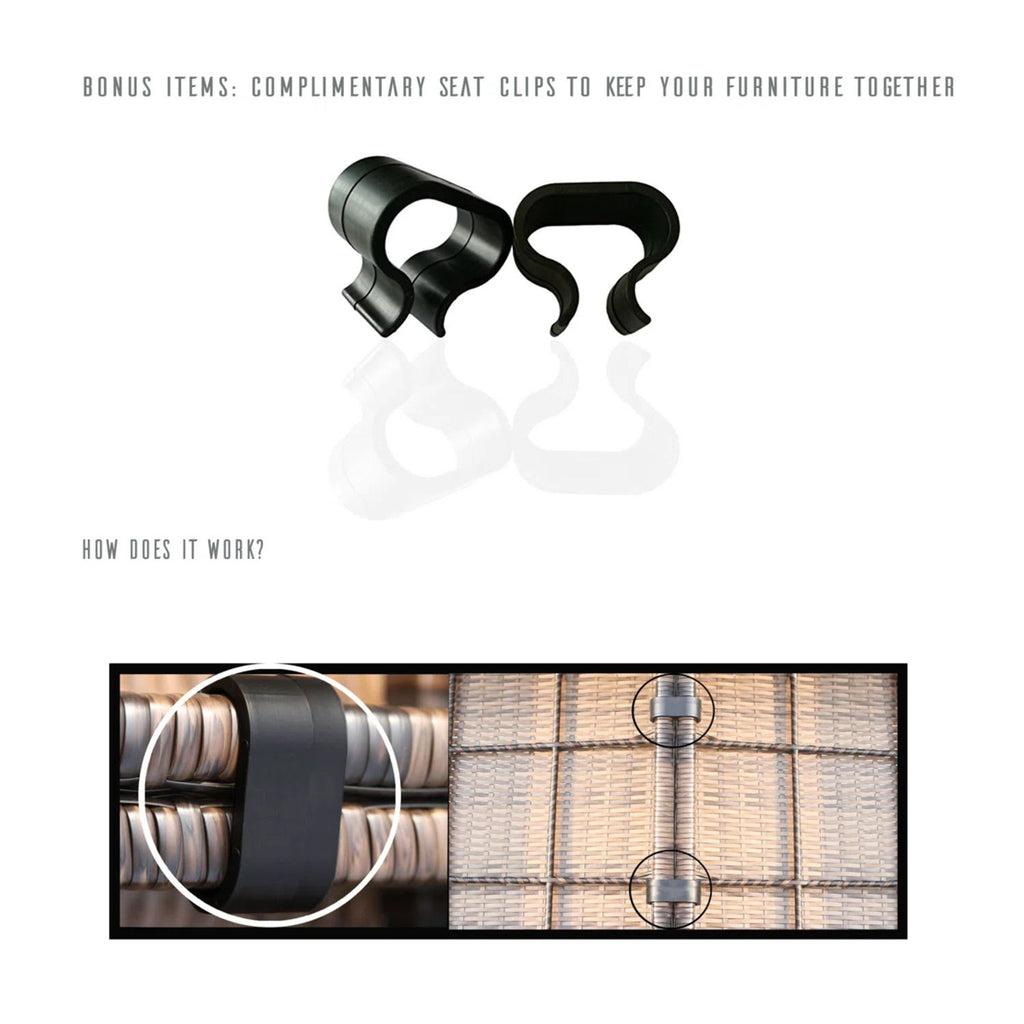 Rattan Sectional Sofa Set With Cushions