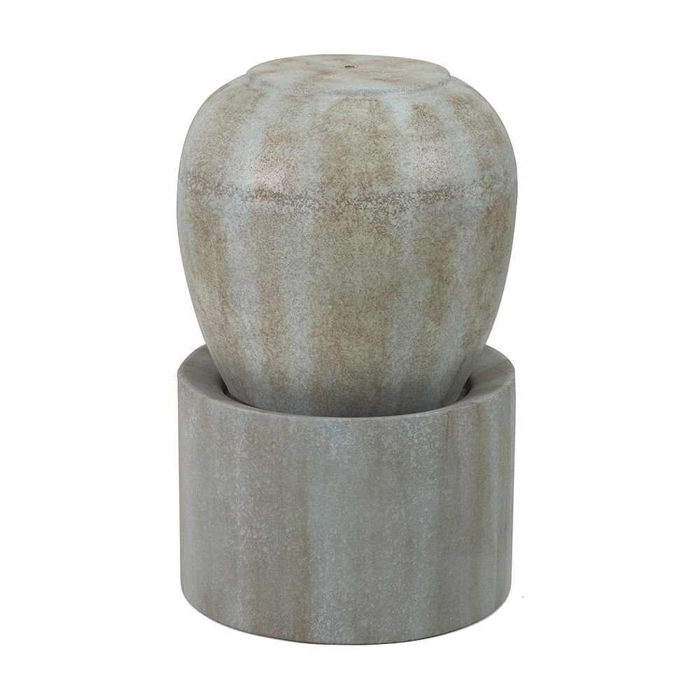 Heavy Outdoor Cement Fountain Antique, Cute Unique Urn Design Water Feature For Home Garden