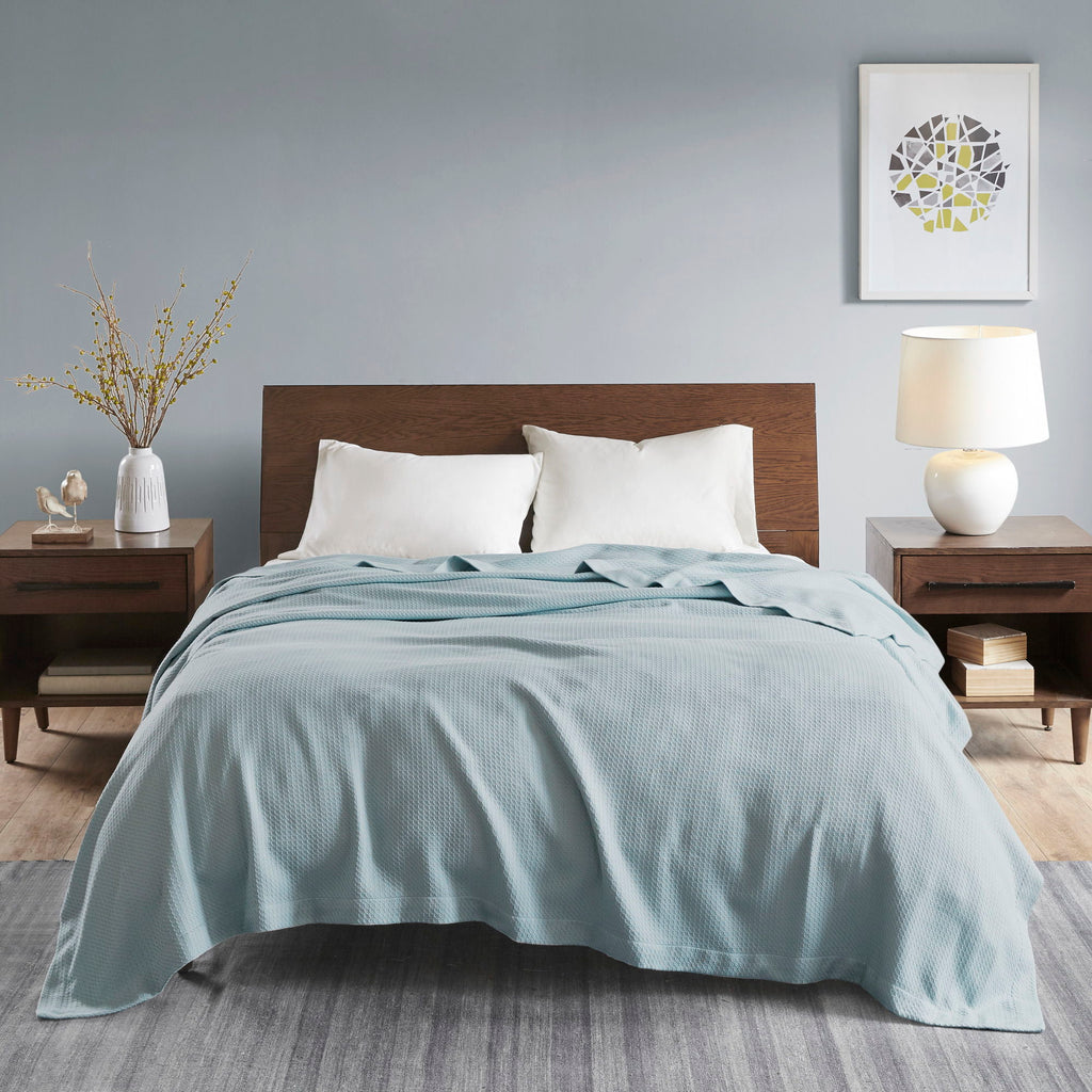 Egyptian Cotton - King Blanket - Light Blue