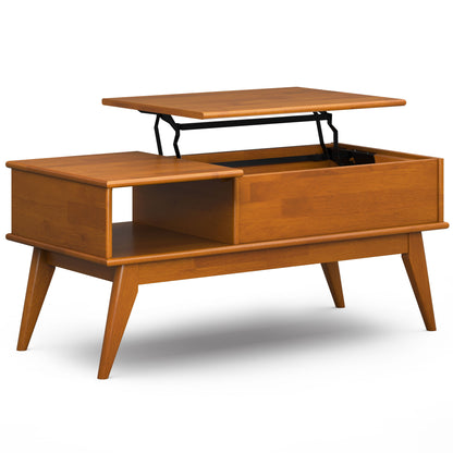 Draper - Lift Top Coffee Table - Teak Brown