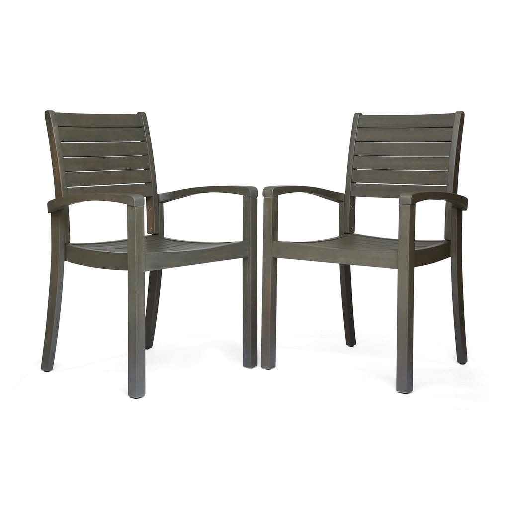 Outdoor Dining Chair, Stacking Design For Patio