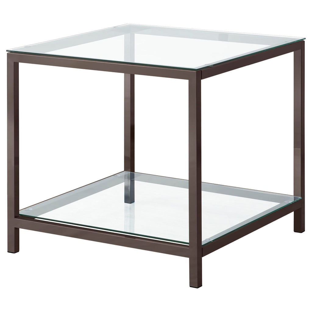 Natasha - 2 Piece Coffee Table Set - Nickel