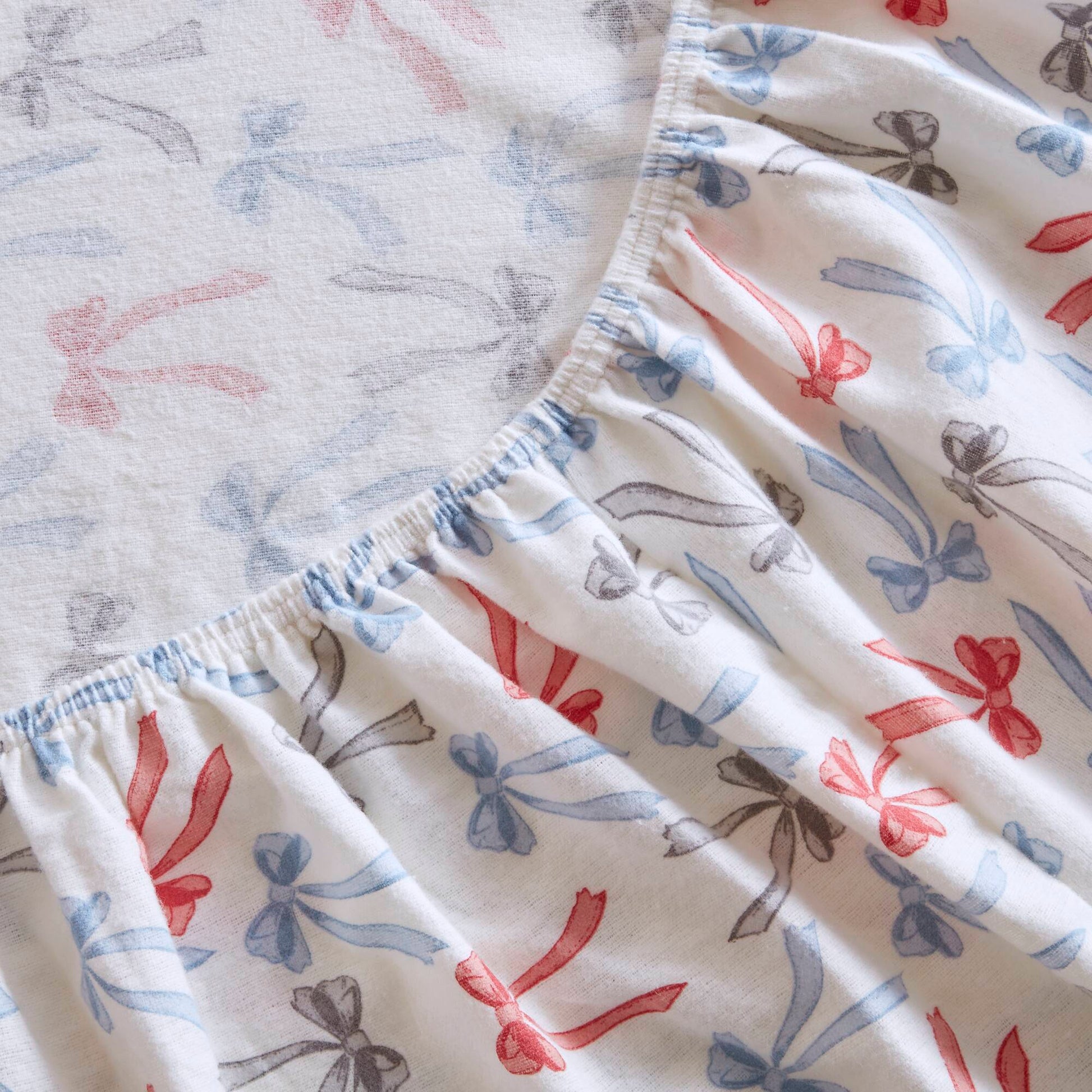 Cozy Soft - Queen 100% Flannel Pigment Printed Sheet Set - Happy Bows