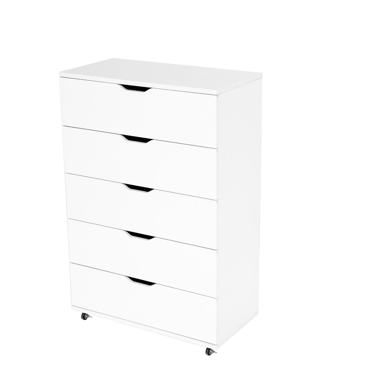 Modern 5 Drawer Dresser With Wheels
