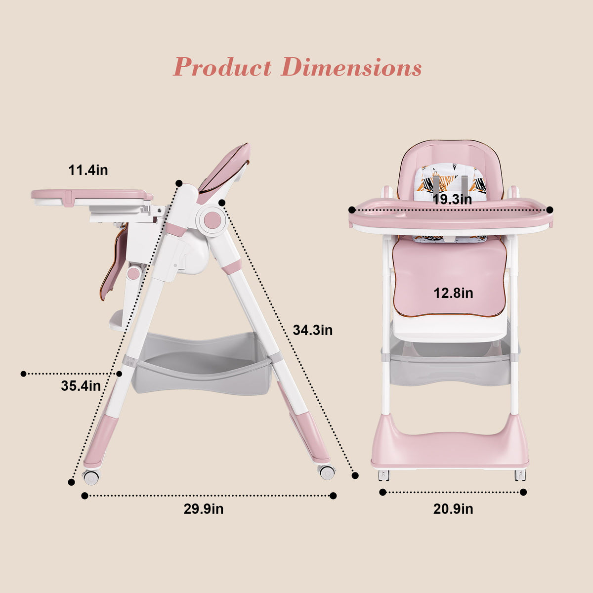 Adjustable Baby High Chair