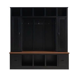 Hall Tree With Storage Bench, Entryway Coat Rack With Hooks