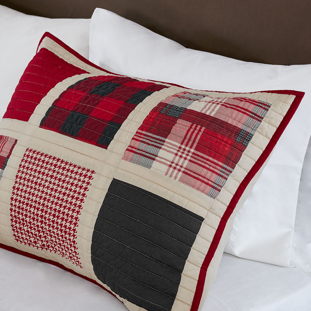 Huntington - Oversized Quilt Mini Set - Red