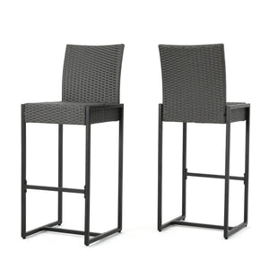 Outdoor Barstool With Hand Crafted Details (Set of 2)