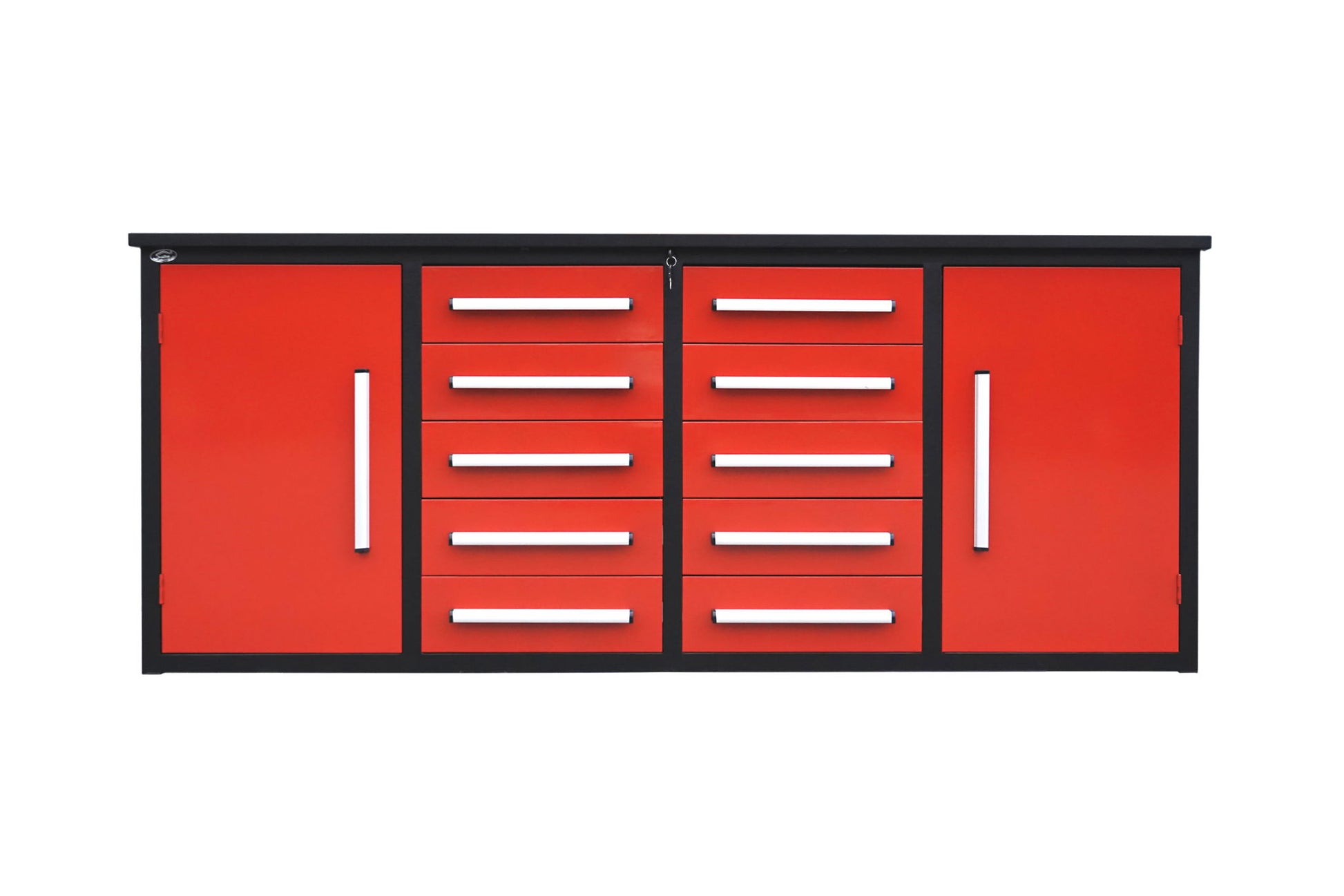 Storage Cabinets With Workbench (With 10 Drawers And 2 Cabinets)