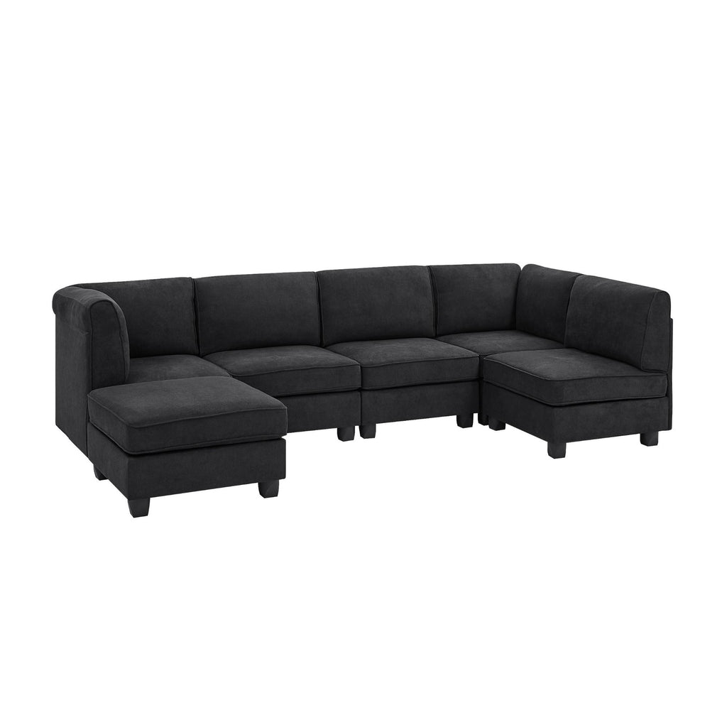 Upholstered Modular Sectional With Removable Cushions